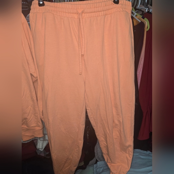 Zenana 2x Bright Orange Jogger Set - Picture 6 of 8